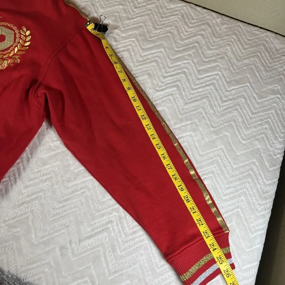 Vtg Southpole Men's XXL Track Jacket Full Zip Embroidered Y2K Hip Hop Red Gold**